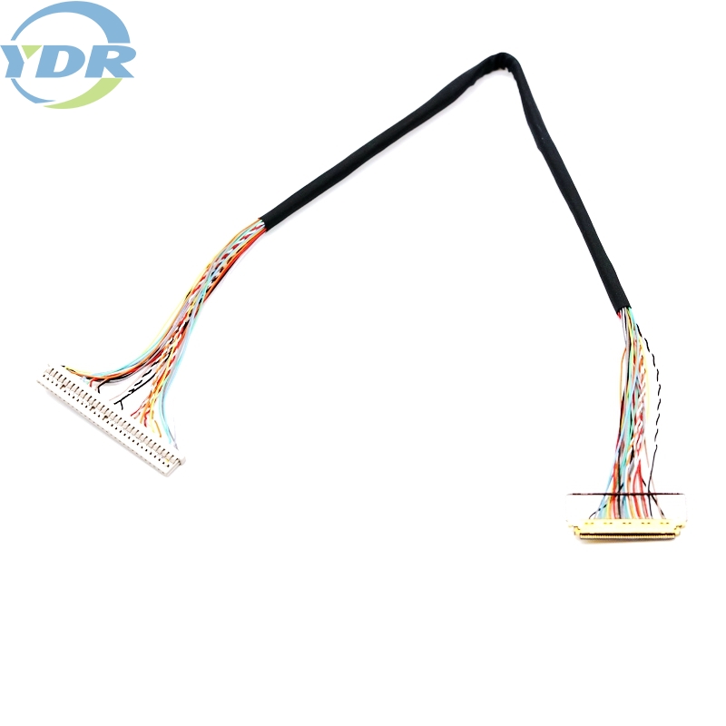 DF14-30-1.2H-1.2H LVDS LCD မျက်နှာပြင်ပြသသည့် TV ကွန်ပျူတာအတွက် Cable 30Pin လိမ်သည့် pair ကိုစိတ်ကြိုက်ပြုလုပ်နိုင်သည်