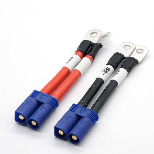 Sheath Circuit Terminal Cable နှင့်အတူ EC5-F Plug ဆီလီကွန်ပါဝါဘက်ထရီ 8AWG Wire Harness