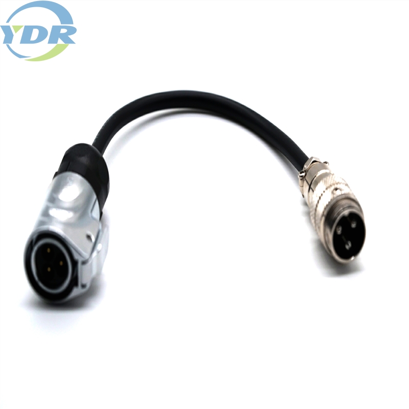 LP-16-C03PE-03-001 မှ GX16 3 Core Aviation Plug Connector ရေစိုခံ Wire Harness Cable